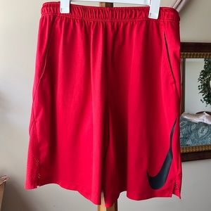 Red Nike Dri-Fit Basketball Shorts